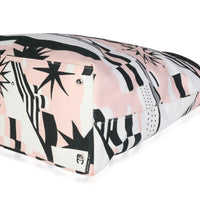 Black, Pink, & White Canvas La Pausa Shopping Tote