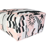 Black, Pink, & White Canvas La Pausa Shopping Tote