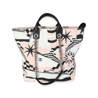 Black, Pink, & White Canvas La Pausa Shopping Tote