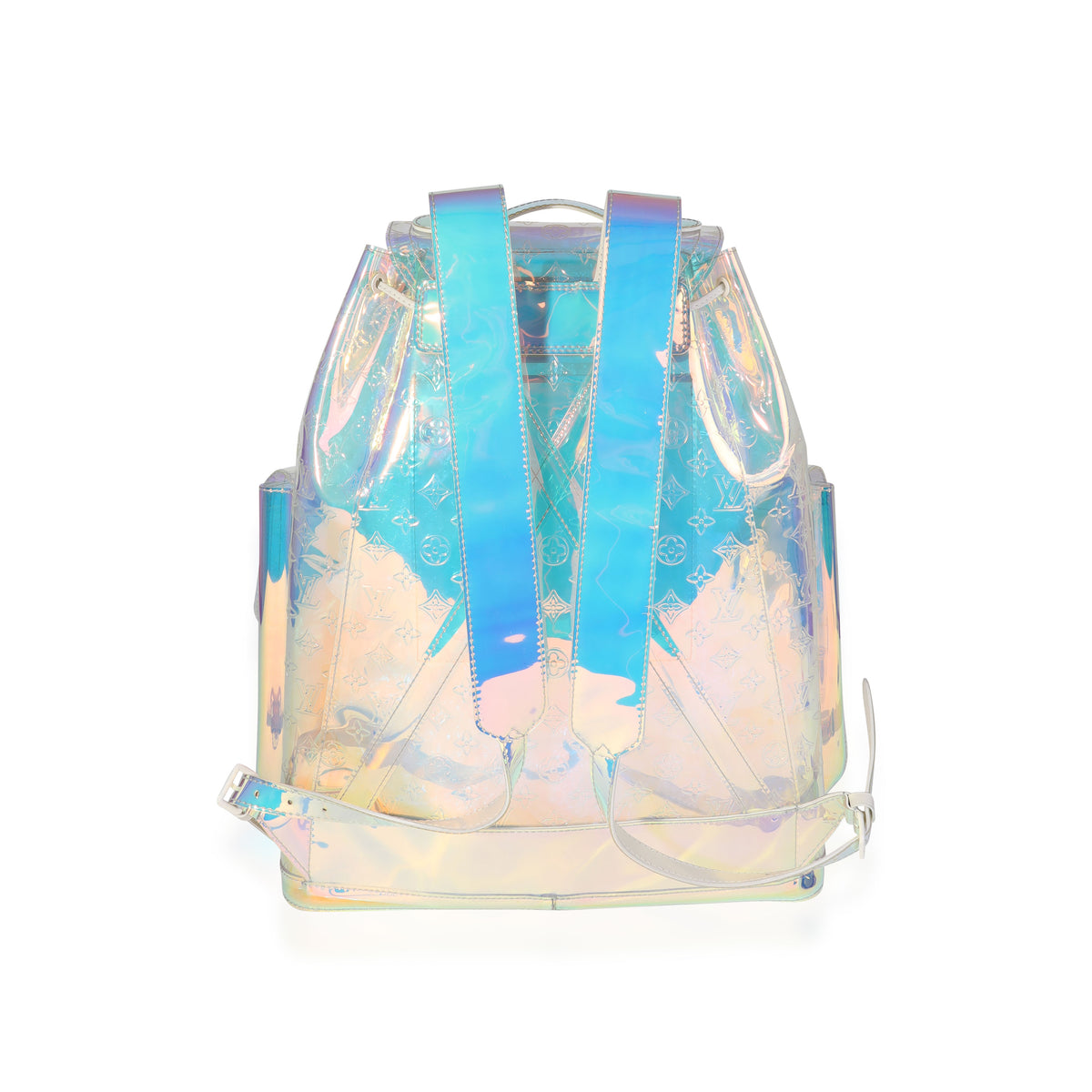louis vuitton christopher backpack virgil - - PVC - Iridescent Prism - Abloh from the side pockets to the double snapped reinforcement strips. Louis Vuitton x Virgil Abloh