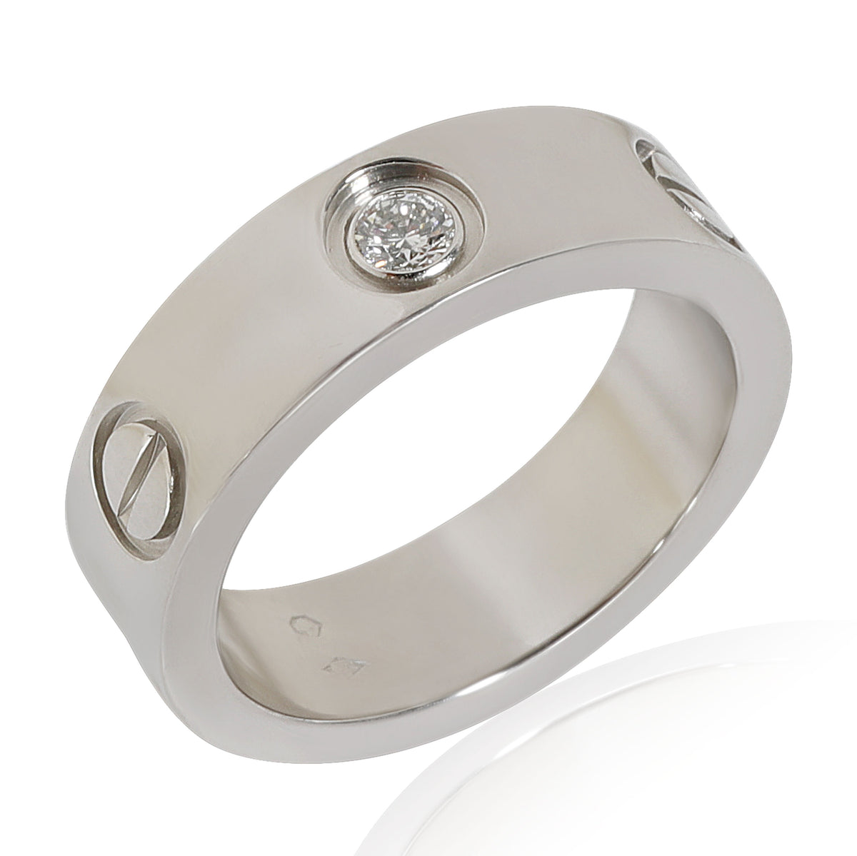 Love Ring, 1 Diamond (Platinum)