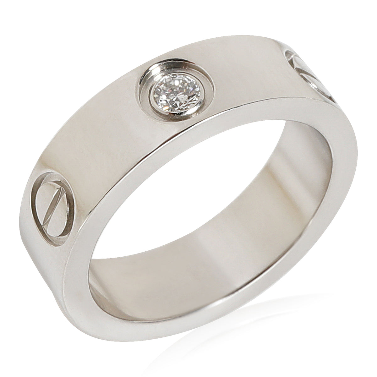 Love Ring, 1 Diamond (Platinum)