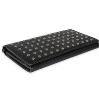 Saint Laurent Black Grain De Poudre Leather Studded Classic Marquage Flap Wallet Wallet box