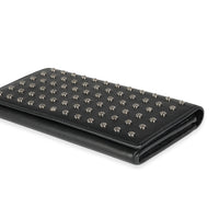 Saint Laurent Black Grain De Poudre Leather Studded Classic Marquage Flap Wallet Wallet clasp
