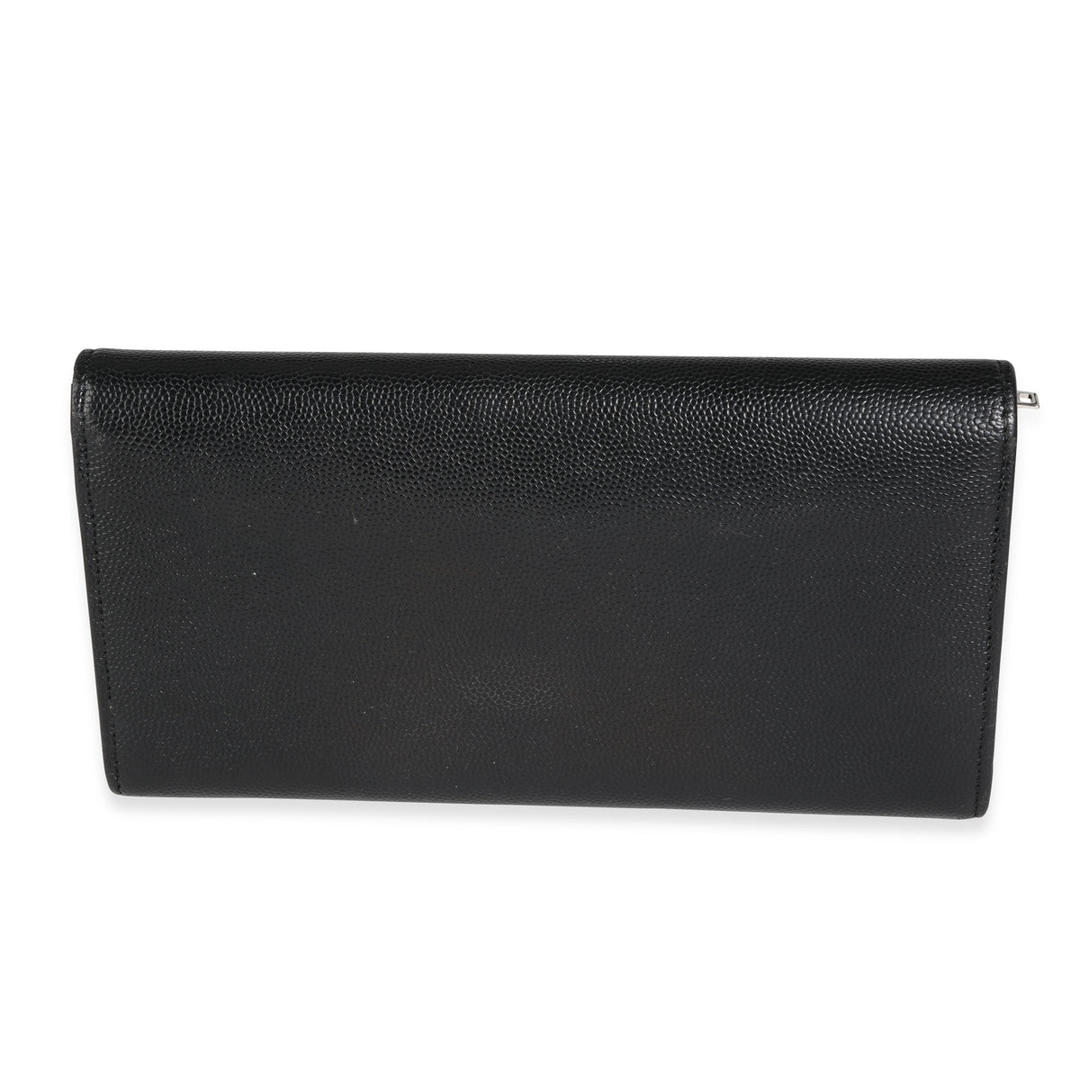 Saint Laurent Black Grain De Poudre Leather Studded Classic Marquage Flap Wallet Wallet pv