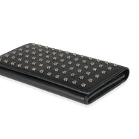 Black Grain De Poudre Leather Studded Classic Marquage Flap Wallet