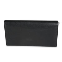 Black Grain De Poudre Leather Studded Classic Marquage Flap Wallet