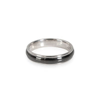 Black Titanium Wedding Band in 950 Platinum