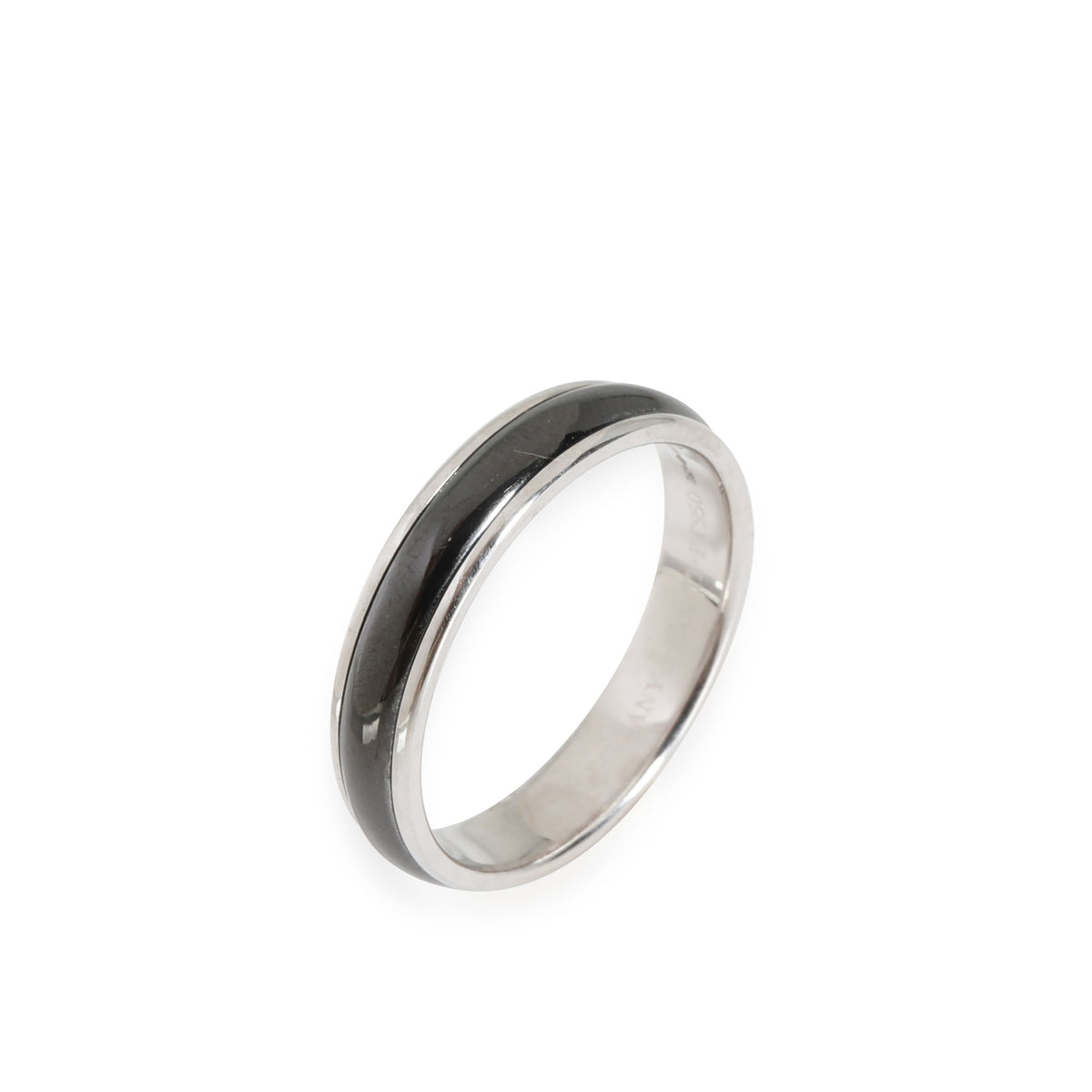 Black Titanium Wedding Band in 950 Platinum