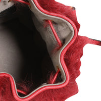 Fendi Red Lamb Fur & Calfskin Leather Mini Mon Trésor Bucket Bag Handbag av