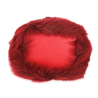 Red Lamb Fur & Calfskin Leather Mini Mon Trésor Bucket Bag