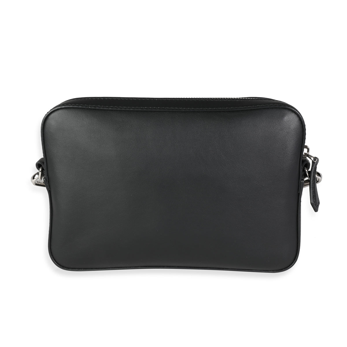 Fendi Black Calfskin & Sunflower Logo Mini Camera Bag Handbag pv