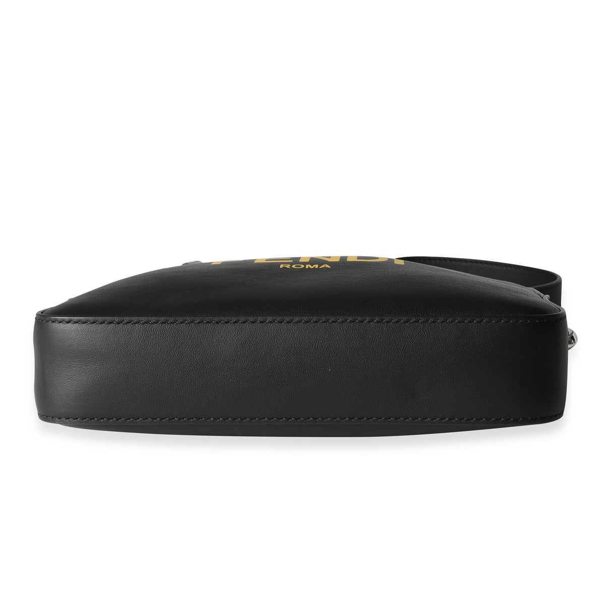 Fendi Black Calfskin & Sunflower Logo Mini Camera Bag Handbag stamp