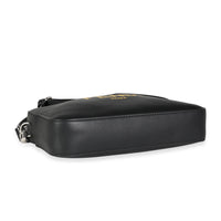 Black Calfskin & Sunflower Logo Mini Camera Bag