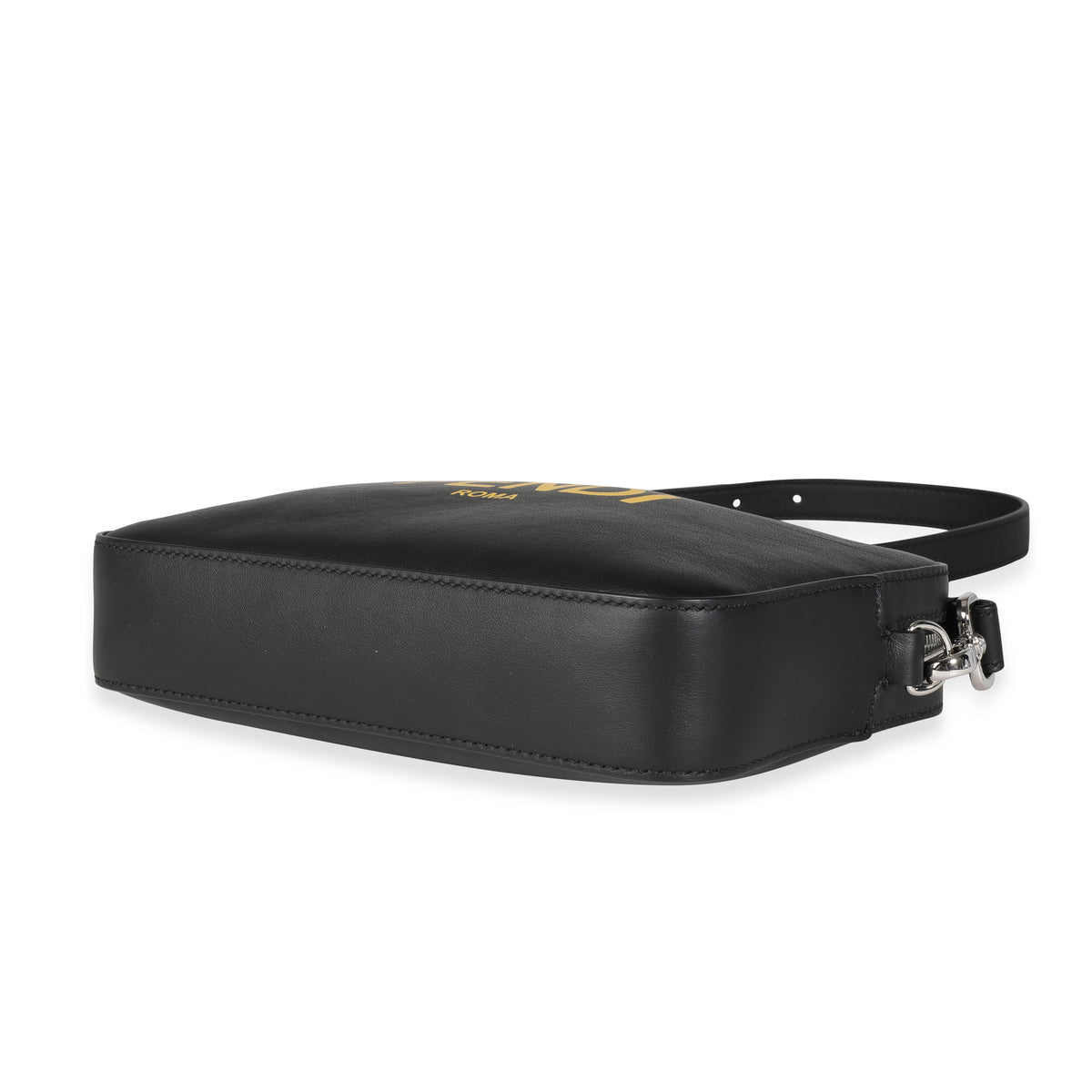 Black Calfskin & Sunflower Logo Mini Camera Bag