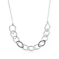myGemma Black & White Looped Pear Shape Motif Diamond Necklace, 18k White Gold 1.77 CTW fv