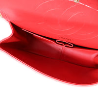Red Caviar Quilted Reissue 2.55 227 Double Flap Handbag