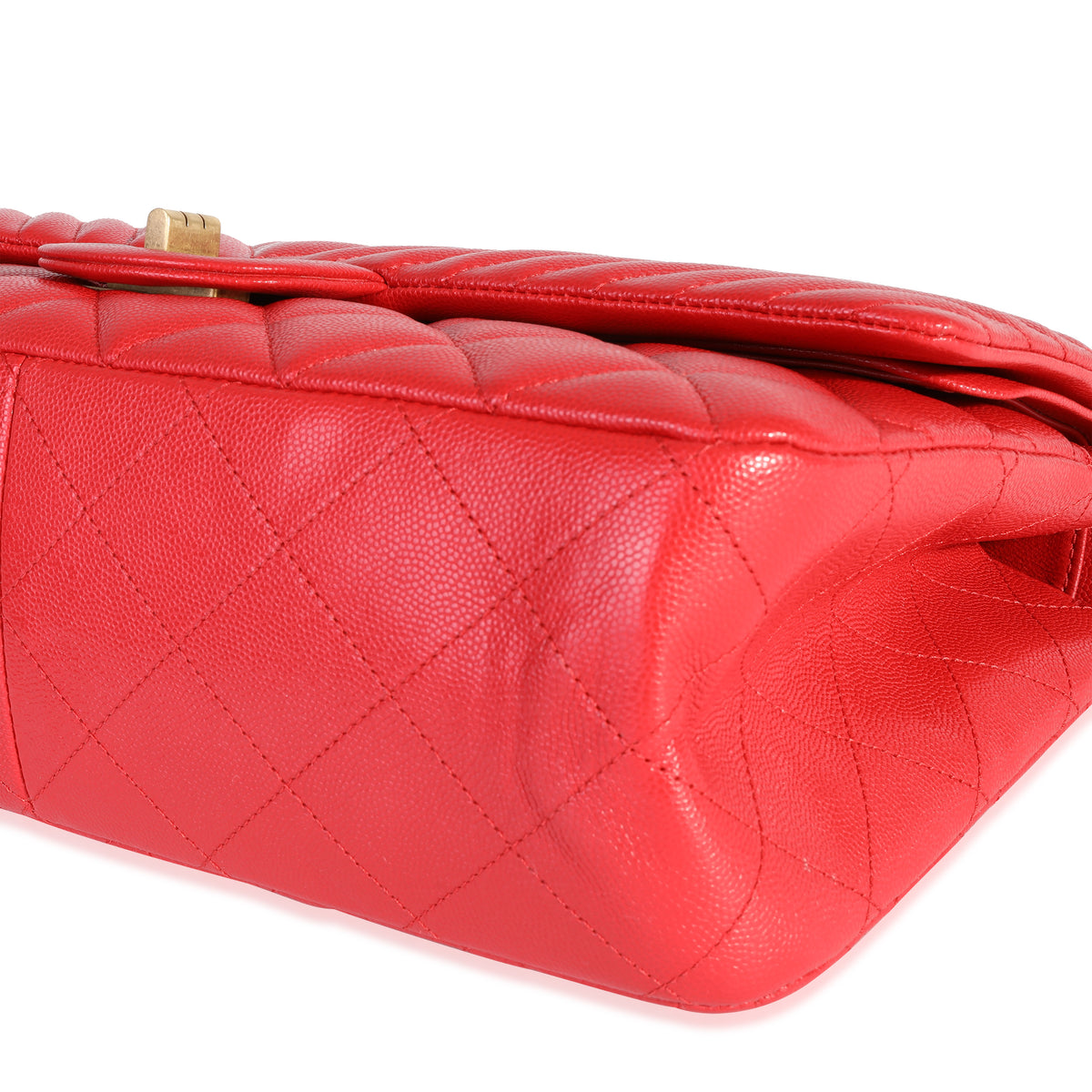 Red Caviar Quilted Reissue 2.55 227 Double Flap Handbag