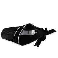 Chanel Black Abaca Cotton Ribbon Visor pv