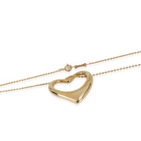 Elsa Peretti Diamond Open Heart Pendant in 18k Yellow Gold 1 CTW