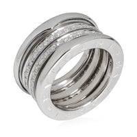 BVLGARI B.zero1 Three Band Diamond Ring in 18k White Gold 0.89 CTW av