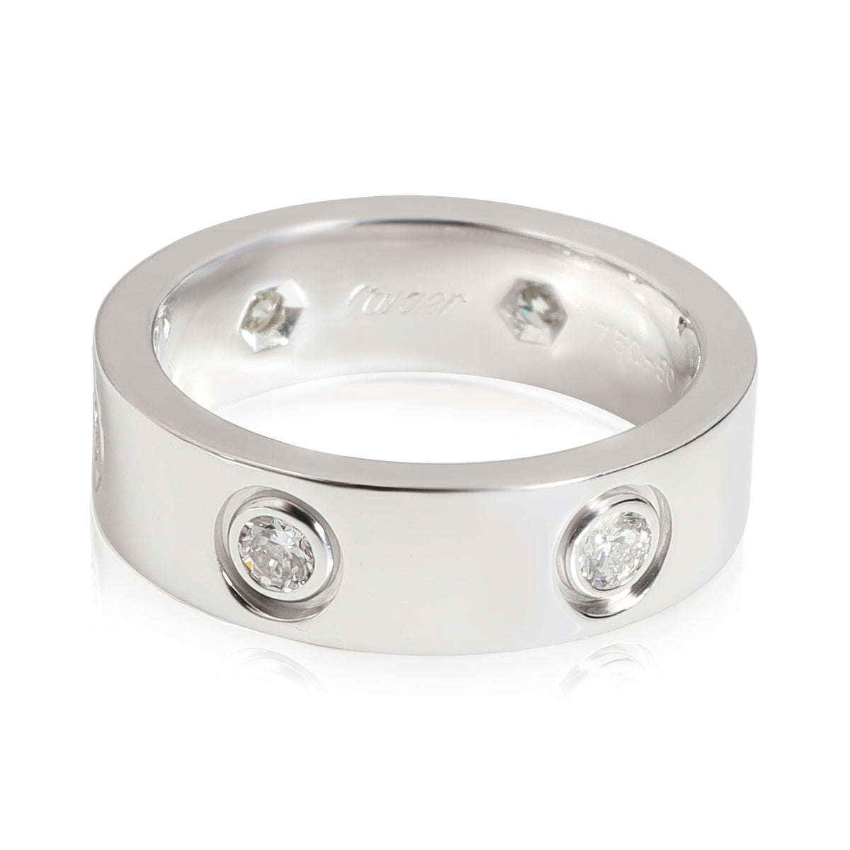 Love Ring, 6 Diamonds (White Gold)