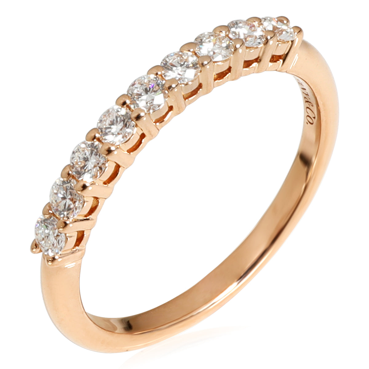 Tiffany Forever Diamond Wedding Band in 18k Rose Gold 0.27 CTW