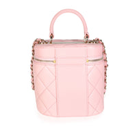 Chanel Light Pink Quilted Lambskin Small Trendy CC Vanity Case Handbag pv