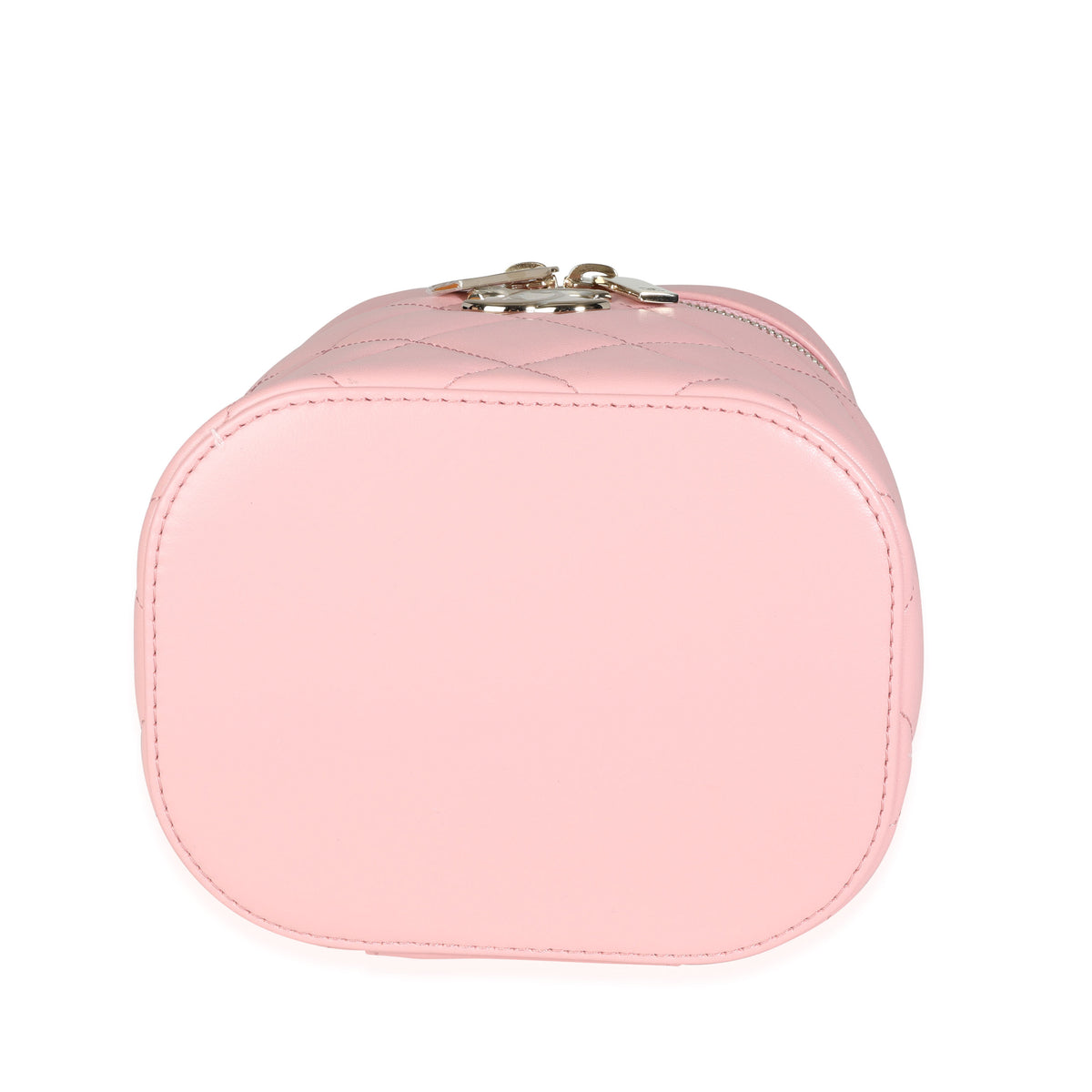 Light Pink Quilted Lambskin Small Trendy CC Vanity Case