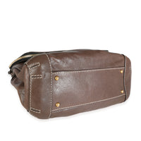 Brown Leather Fold-Over Heritage Miss Sicily Bag
