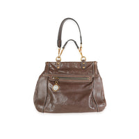Brown Leather Fold-Over Heritage Miss Sicily Bag