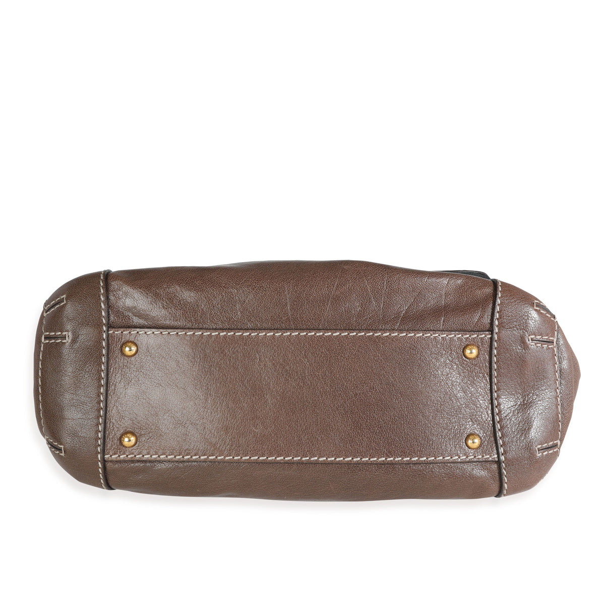 Brown Leather Fold-Over Heritage Miss Sicily Bag