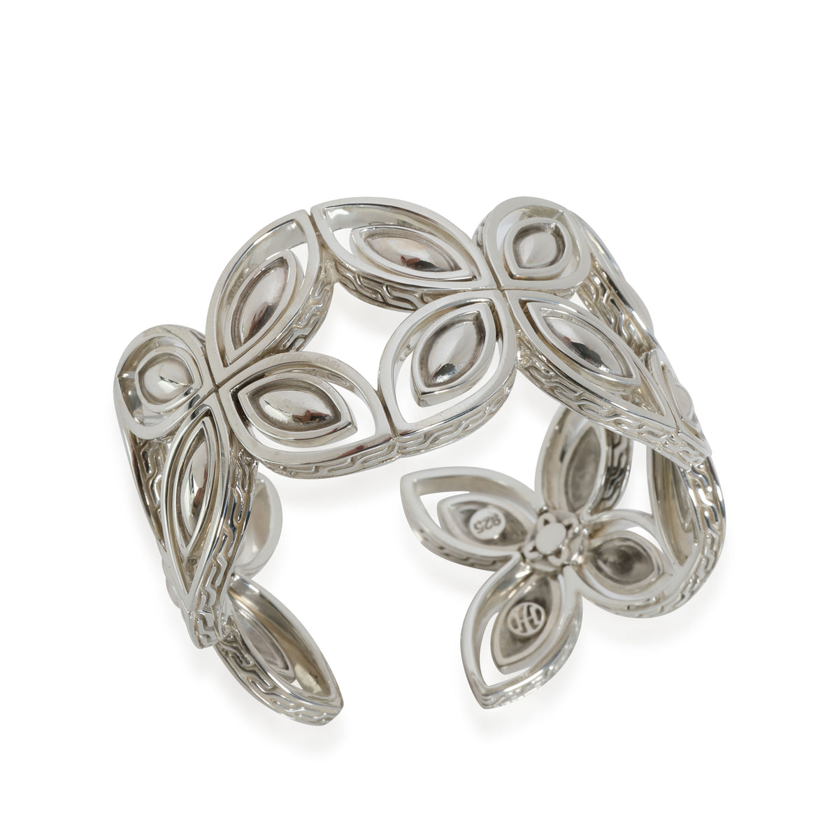 Kawung Flower Cuff in  Sterling Silver