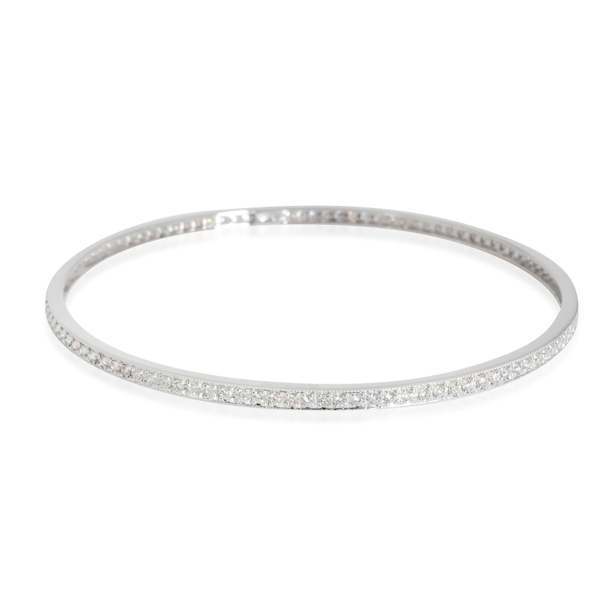 Diamond Slip On Bangle in 18k White Gold 1.75 CTW