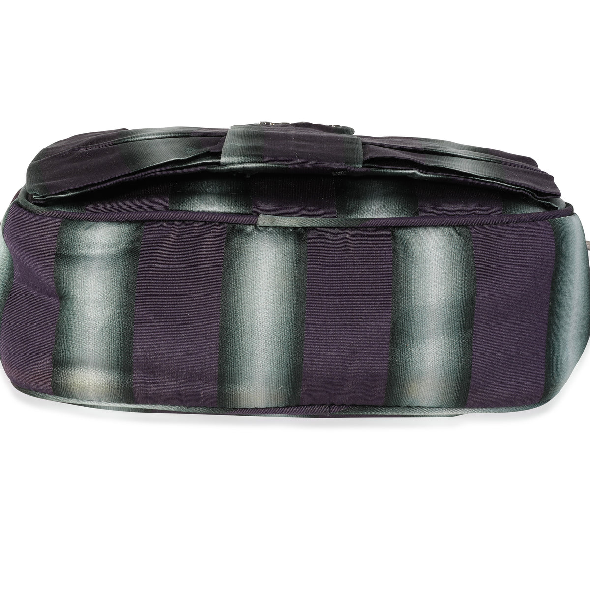 Purple and Grey Striped Nylon Camera Bag