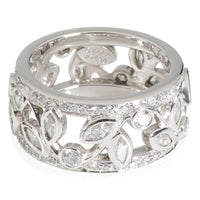 Vine 8.8 mm Wide Diamond Band in Platinum 1.25 CTW