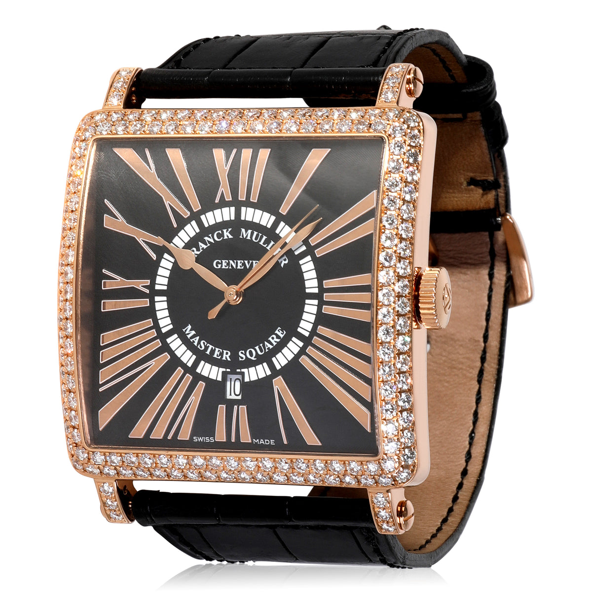 Master Square 6000K SC DT D Mens Watch in 18kt Rose Gold