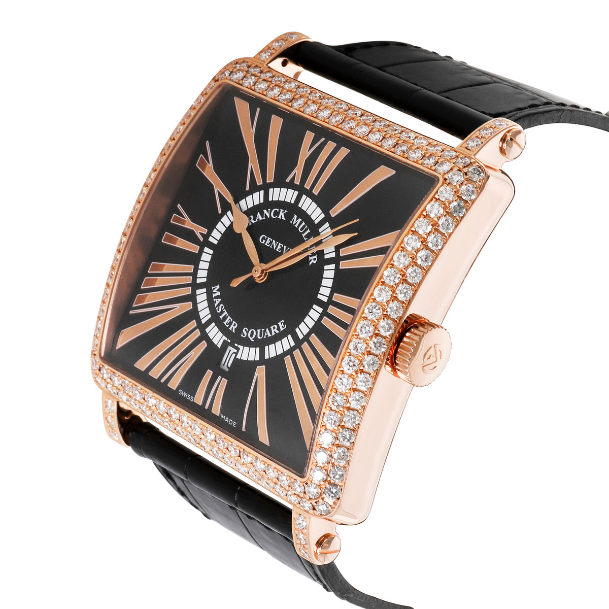 Master Square 6000K SC DT D Mens Watch in 18kt Rose Gold