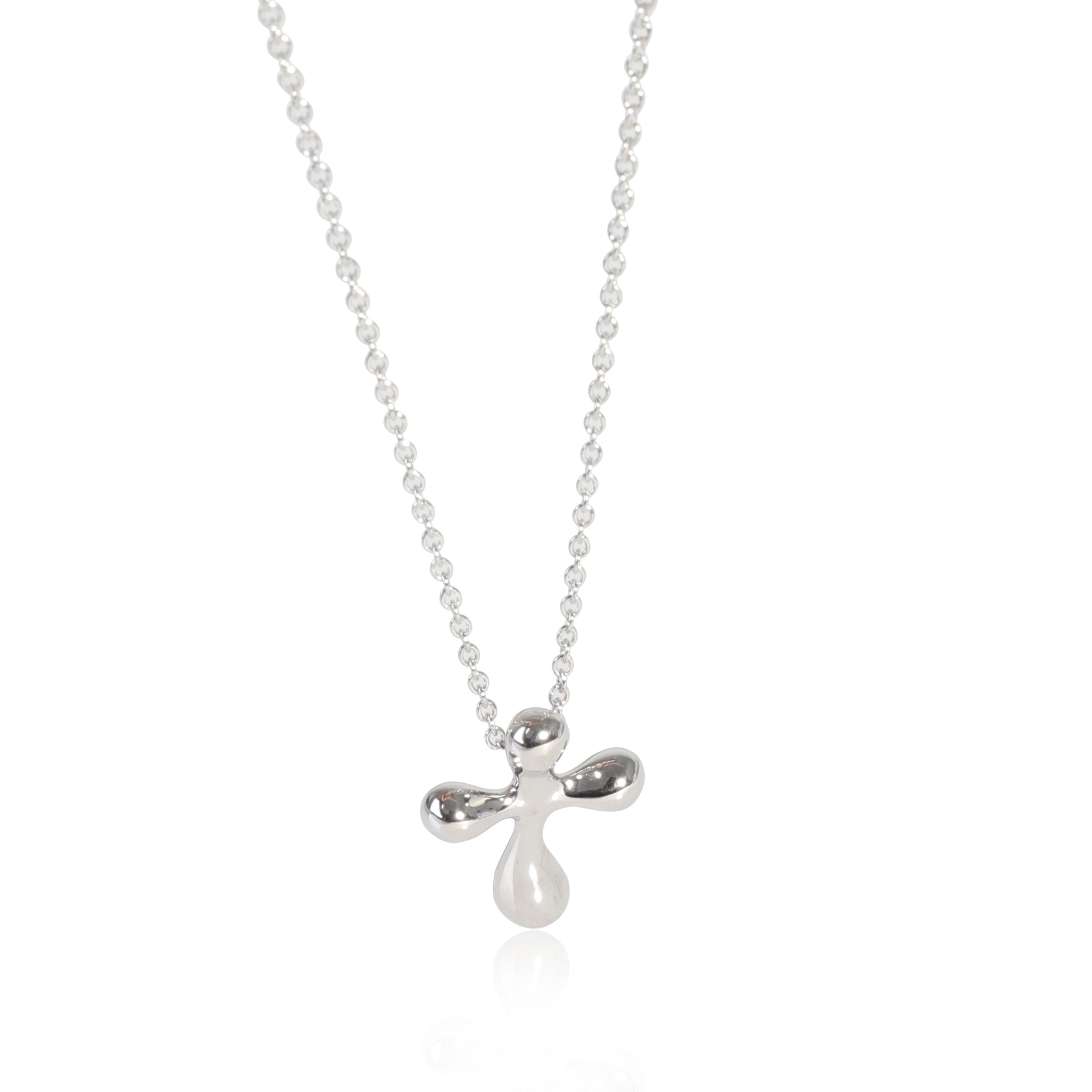 Tiffany & Co. Elsa Peretti Cross Pendant on a Chain, Platinum