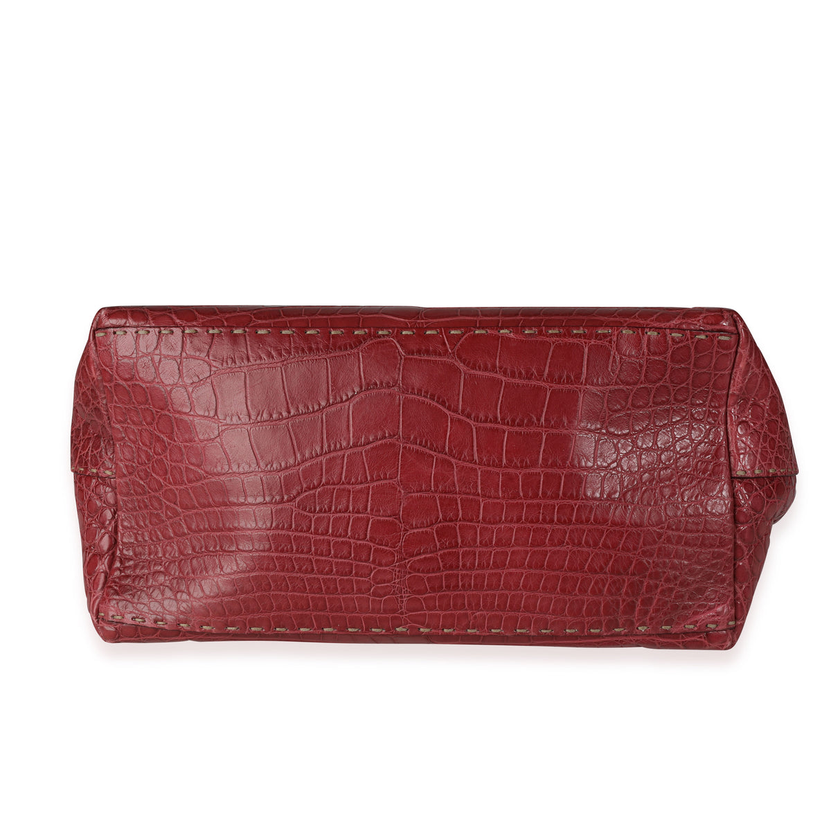 Rose Alligator Selleria Top Handle Bag