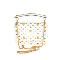 Ivory Nappa Leather Large Roman Stud Shoulder Bag