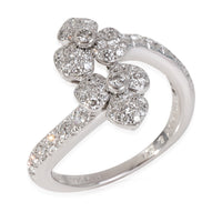 Tiffany & Co. Petal Bypass Diamond Ring in 950 Platinum 0.65 CTW