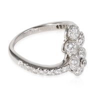 Tiffany & Co. Petal Bypass Diamond Ring in 950 Platinum 0.65 CTW