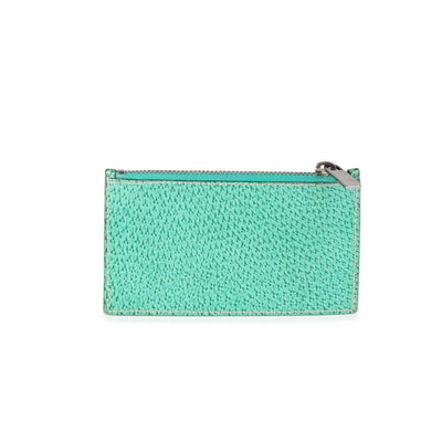 Green Printed Coated Canvas Coin Pouch