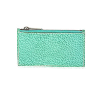 Green Printed Coated Canvas Coin Pouch