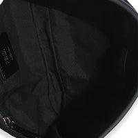 Black Neoprene & Leather Baguette Messenger Bag