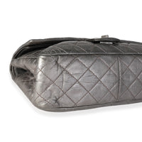 Chanel Metallic Pewter Crinkle Lambskin Reissue 2.25 227 Double Flap Bag Handbag box