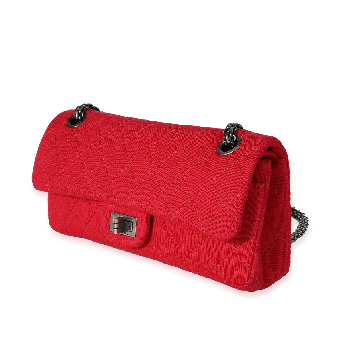 Red Jersey East West Reissue Double Flap Bag