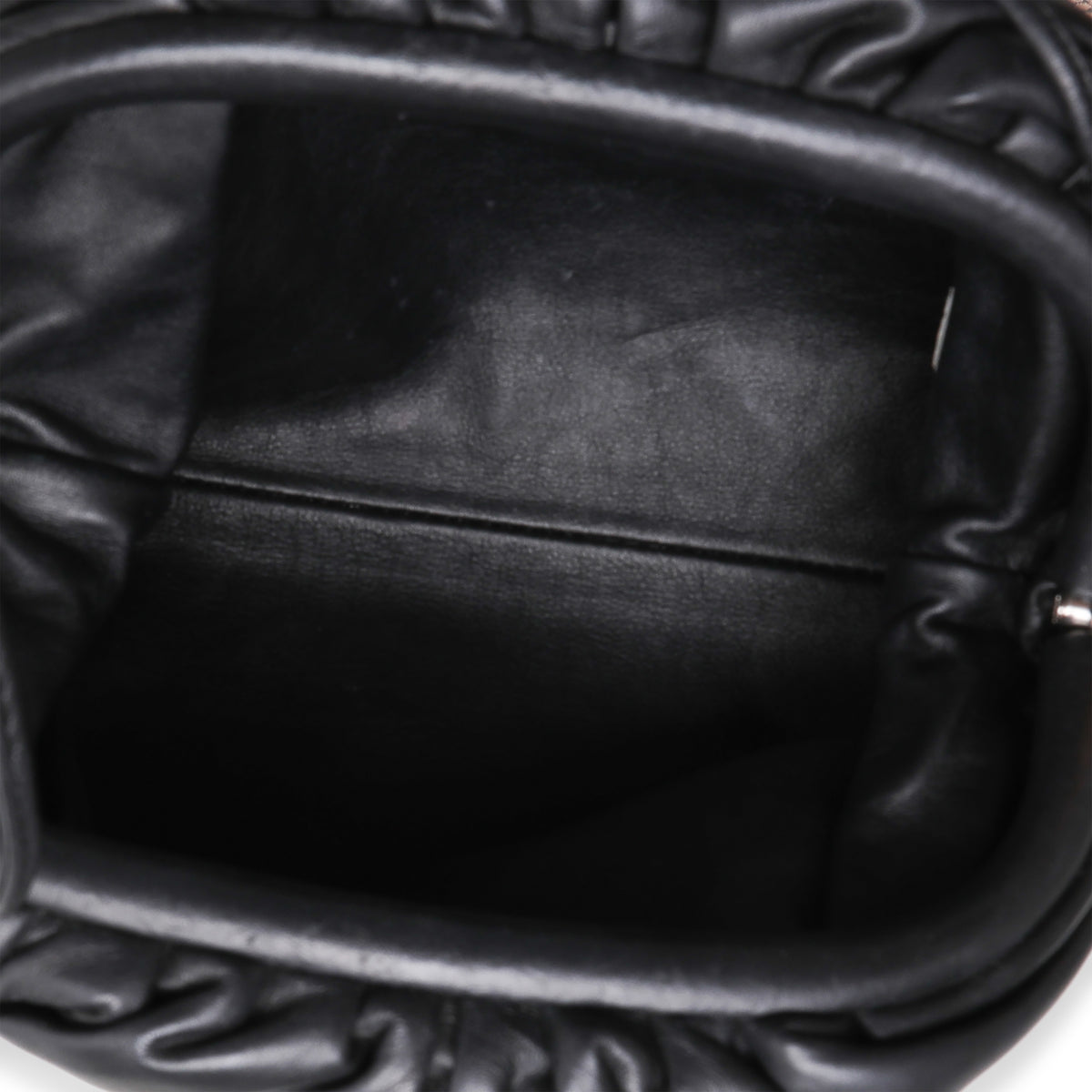 Bottega Veneta Black Calfskin Mini Pouch Bag Handbag box