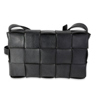 Black Intrecciato Calfskin Cassette Bag